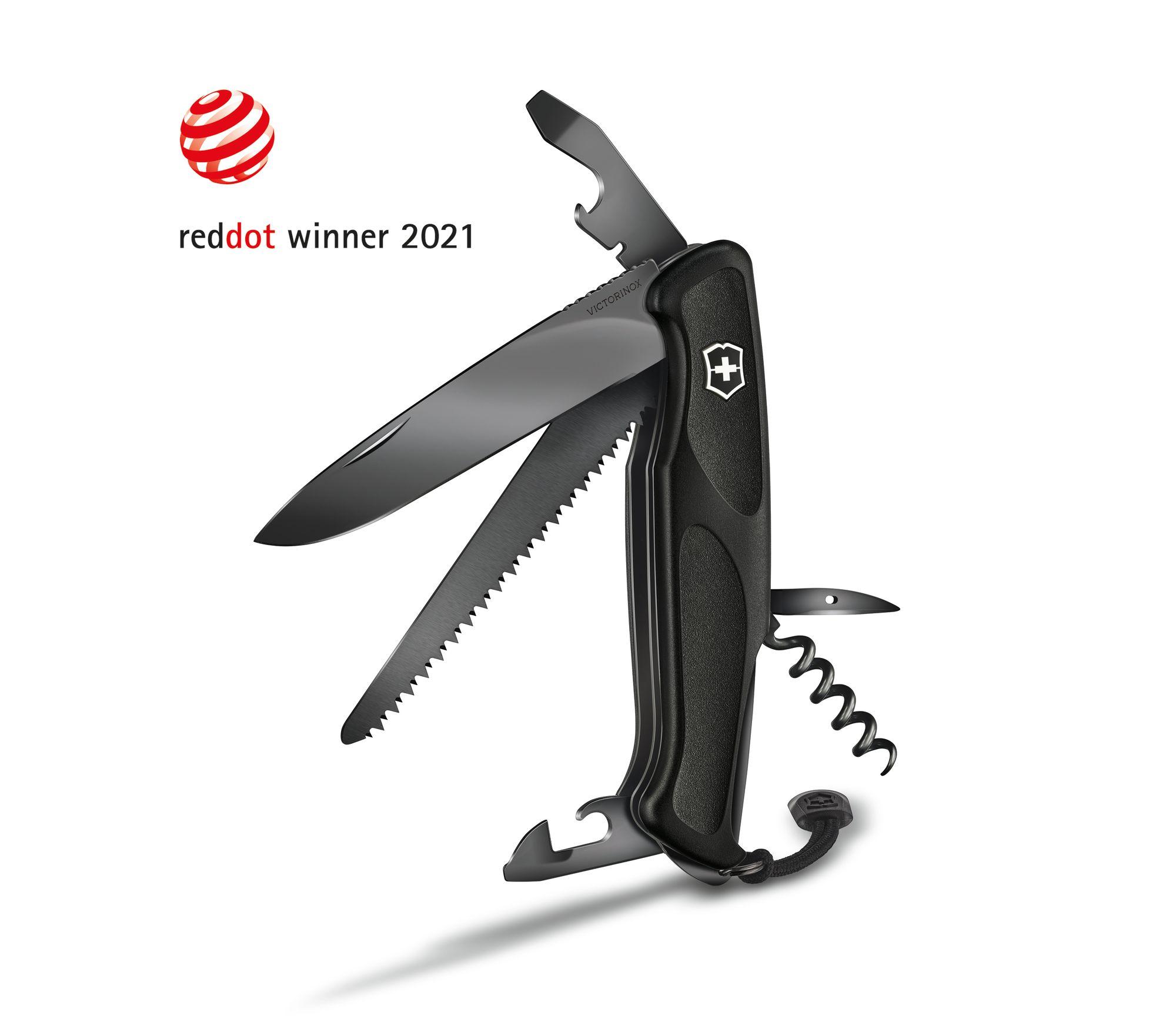 Мультитул 12 в 1, черный, VICTORINOX Ranger 55 Grip Onyx (0.9563.C31P)