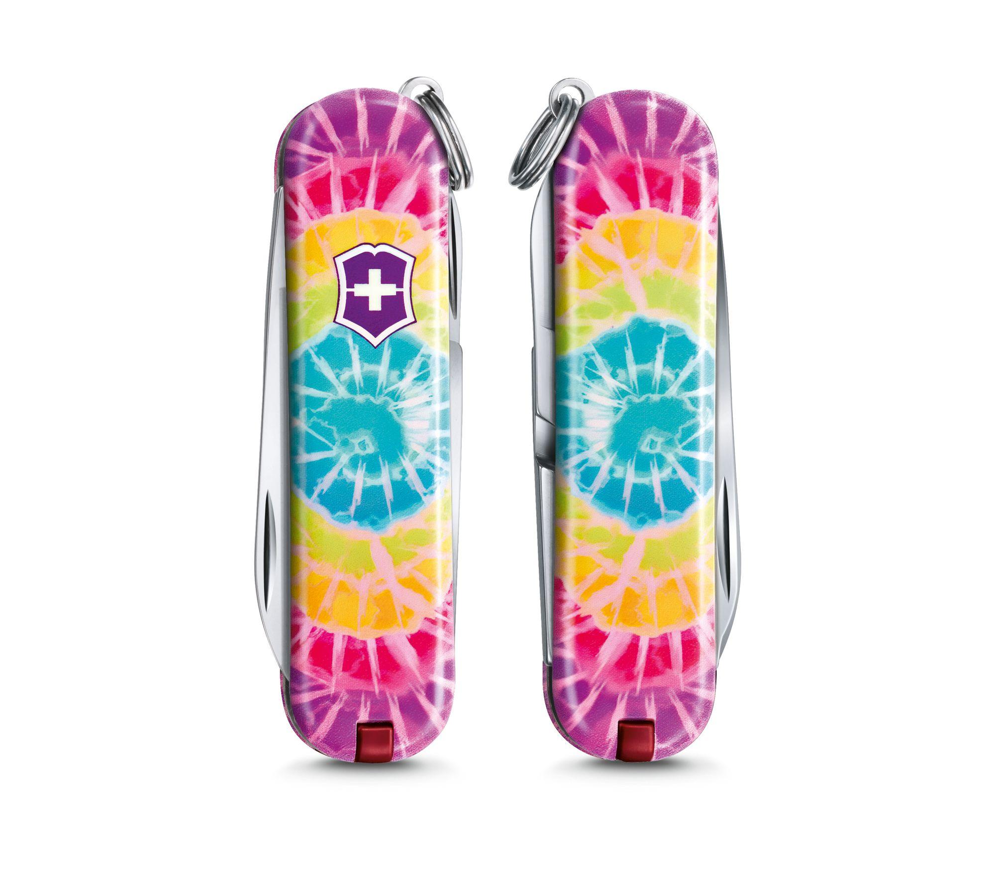 Мультитул 7 в 1, разноцветный, VICTORINOX Classic LE2021 Tie Dye (0.6223.L2103)