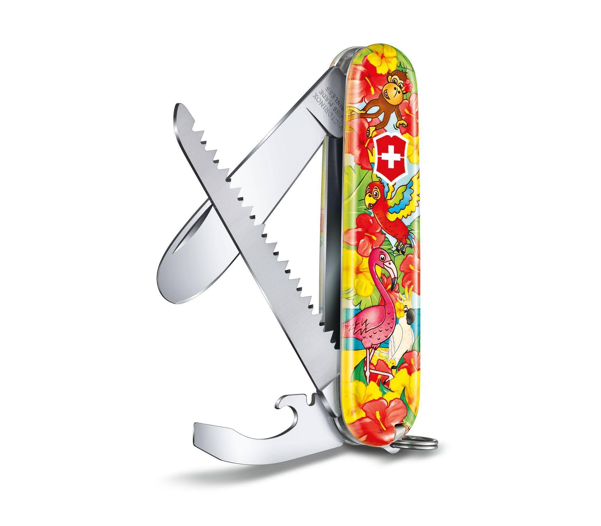 Мультитул 9 в 1, разноцветный, VICTORINOX My First Victorinox Parrot Edition (0.2373.E3)