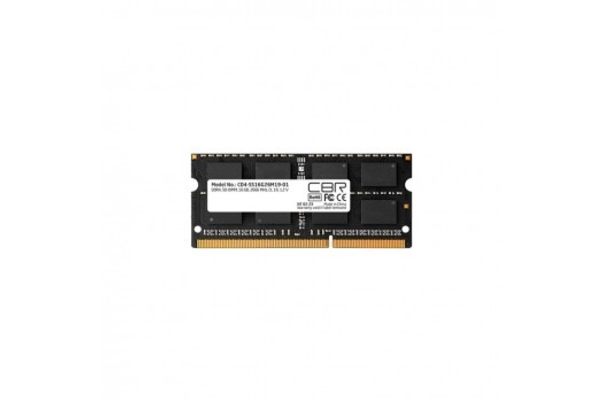 

Память DDR4 SODIMM 16Gb, 2666MHz, CL19, 1.2V, CBR (CD4-SS16G26M19-01) Retail, CD4-SS16G26M19-01