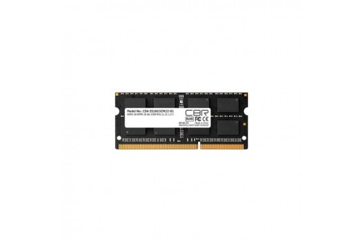 Память DDR4 SODIMM 16Gb, 3200MHz CBR (CD4-SS16G32M22-01)