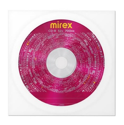 Диск Mirex CD-R, 700Mb, 52x, бумажный конверт, 1 шт (UL120052A8C)
