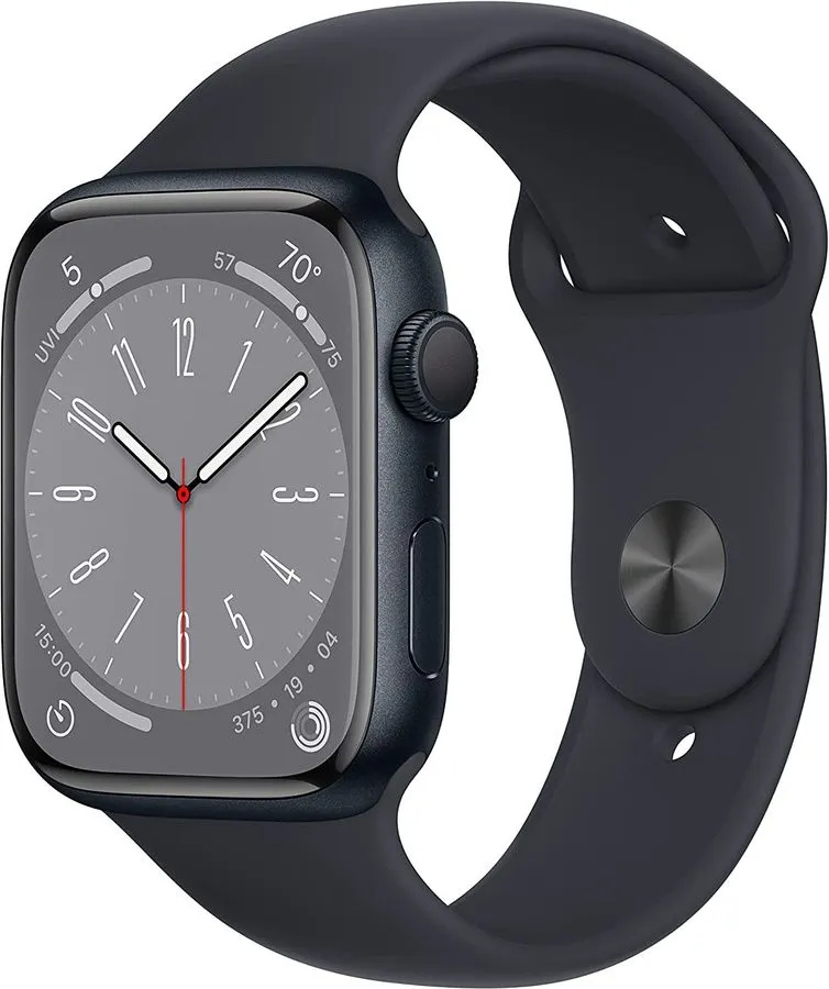 

Смарт-часы Apple Watch Series 8 А2771 45мм L, 1.6" OLED LTPO, тёмная ночь (MNUL3LL/A), Watch Series 8 А2771 45мм L