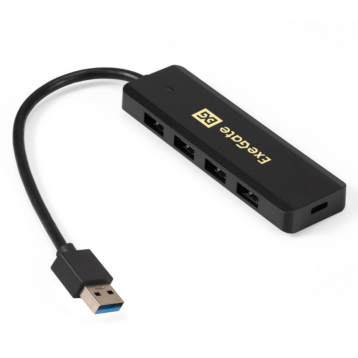 USB-концентратор Exegate DUB-4P/1, 4xUSB 3.0, 1 (для питания)xUSB-C, черный (EX293980RUS)