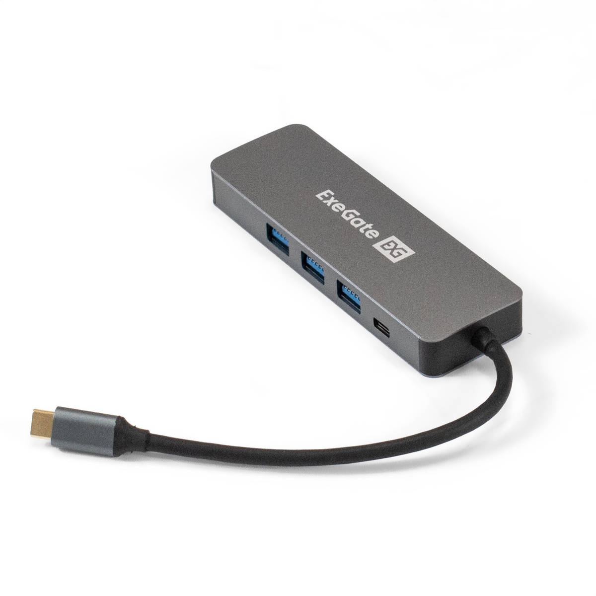 

USB-концентратор Exegate DUB-31C/PD/H, 3xUSB 3.0, 1xUSB-C, серый + 1xHDMI 4K@30Hz, USB-C/PD 60W (EX293984RUS), DUB-31C/PD/H