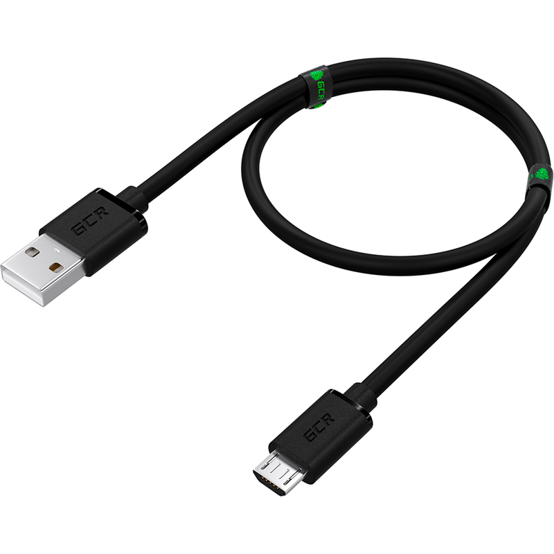 

Кабель USB-Micro USB, быстрая зарядка, 3А, 1.5 м, черный, Greenconnect GCR-53607 (GCR-53607), GCR-53607