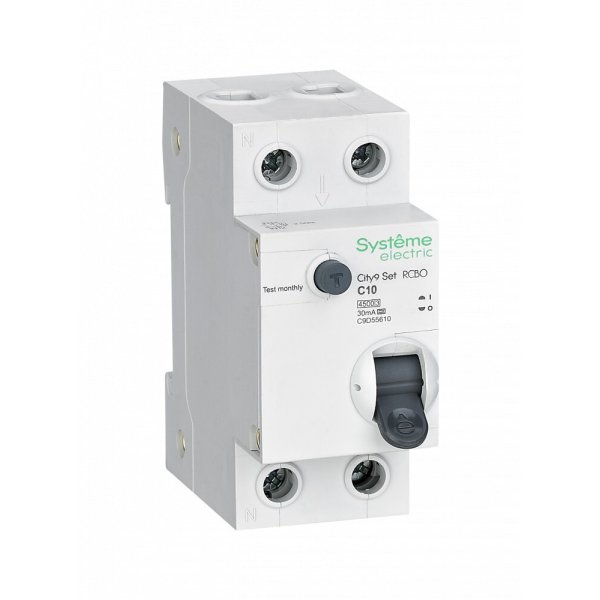 

Выключатель автоматический Systeme Electric C9D55610 1P+N 10А C 4.5кА (C9D55610), C9D55610