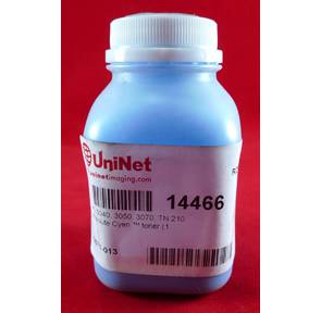 

Тонер Uninet 14466, бутыль 40 г, голубой, совместимый для Brother TN 230C HL 3040/45/50/70/DCP 9010, X-Generation 1.4K, 14466