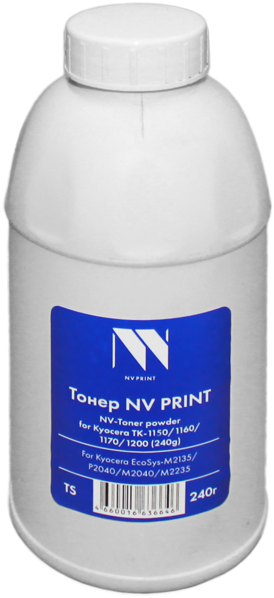 

Тонер NV Print универсальный 240 г, черный, совместимый для Kyocera EcoSys-M2135 /P2235/M2635/M2735dw/P2040/M2040/M2540/M2640/M2235/P2335/M2735dn/M2835 (NV-Kyocera TK-1150 (240г)), универсальный