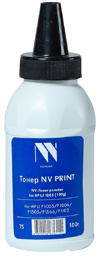 Тонер NV Print NV-HP LJ P1005 100г 100 г черный совместимый для LJ P1005P1006P1505P1566P1102 290₽