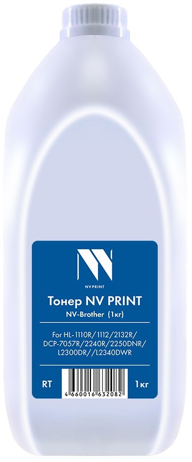 Тонер NV Print NV-Brother (1кг) 1 кг, черный, совместимый для Brother HL-1110R/1112/1210WR/1212/ DCP-1510R/1512/1610WR/1612WR/ MFC-1810R/1815/1912WR/2132R/ DCP-7057R/2240R/2250DNR/ DCP-7060DR/7065DNR/7070DWR/ MFC-7360NR/7860DWR/ FAX-2845R/ FAX-2940R/L2300DR/L2340DWR/2360DNR/2365DWR/ DCP-L2 ...