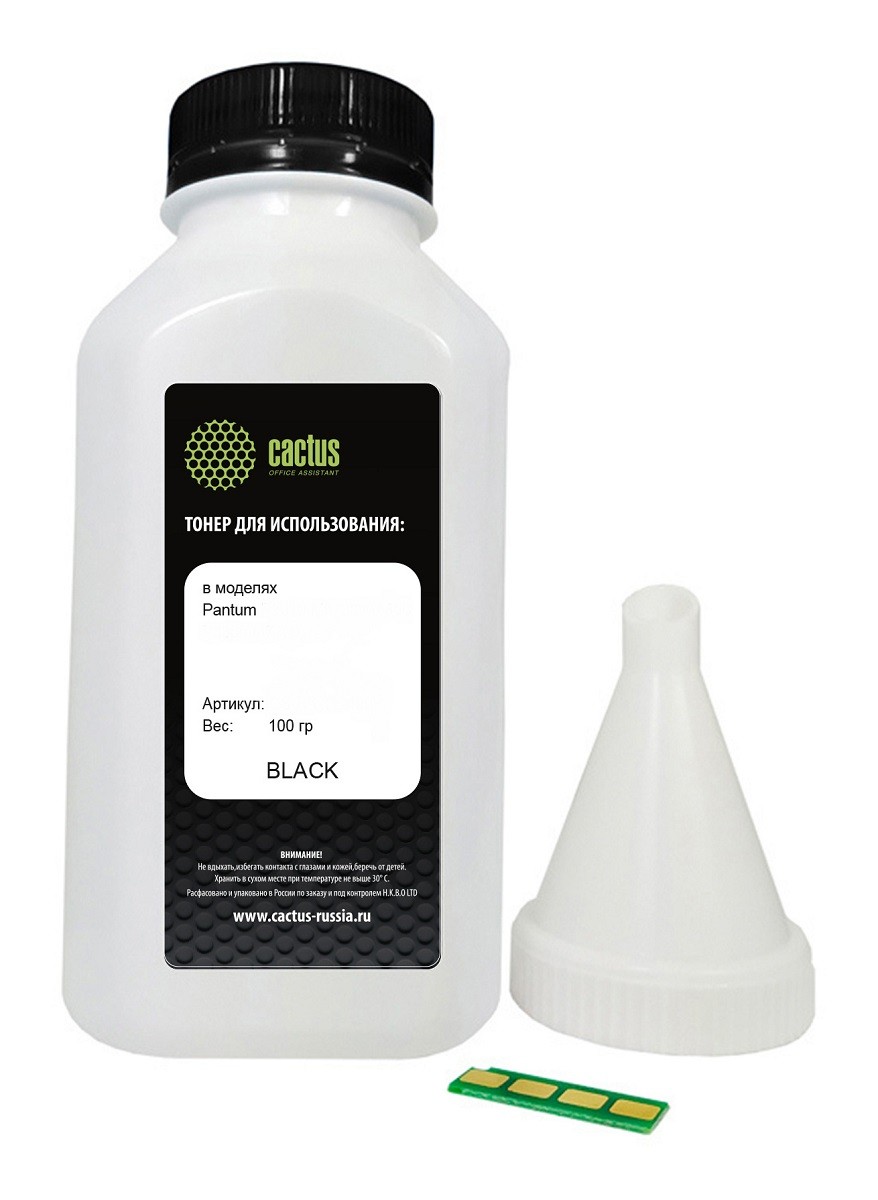 Тонер Cactus CS-RK-TL-5120, бутыль 100 г, черный, совместимый для Pantum BP5100DN/BP5100DW, с чипом (CS-RK-TL-5120)