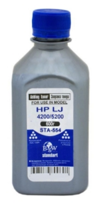 Тонер B&W STA-554, бутыль 600 г, черный, совместимый для LJ 4200/5200, Standart