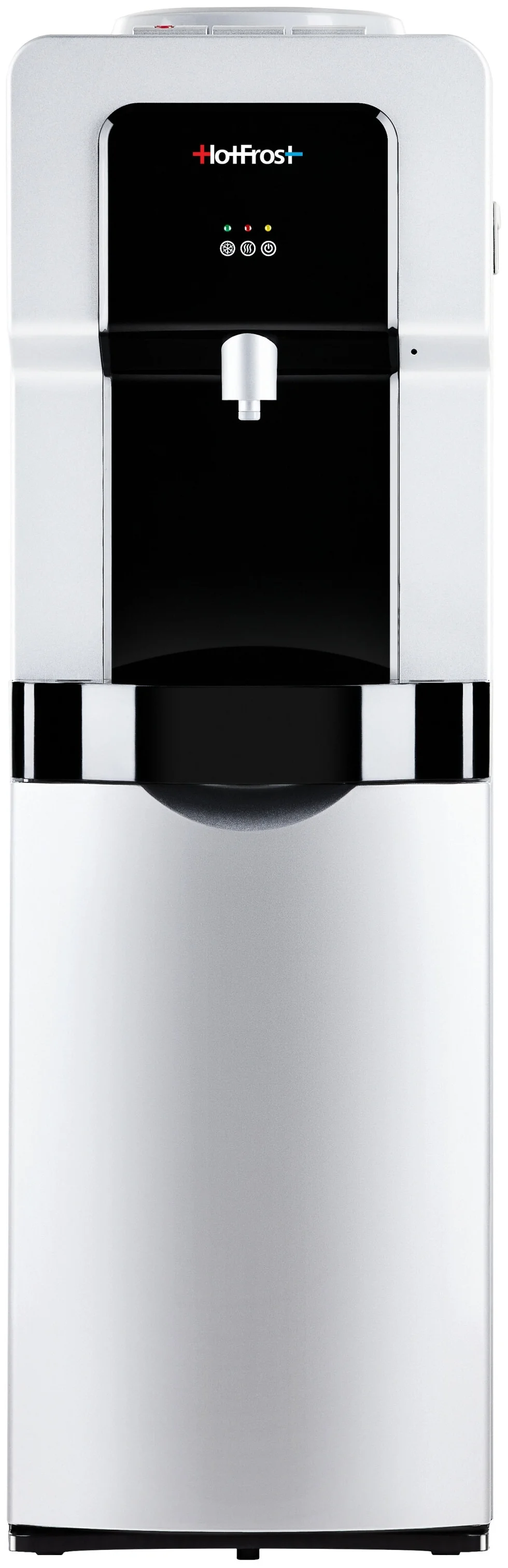 

Кулер напольный HotFrost V900CS, нагрев 650 Вт 5 л/ч 95°C / охлаждение 120 Вт 2 л/ч 5°C, защита от детей, серебристый/черный (120190001), V900CS