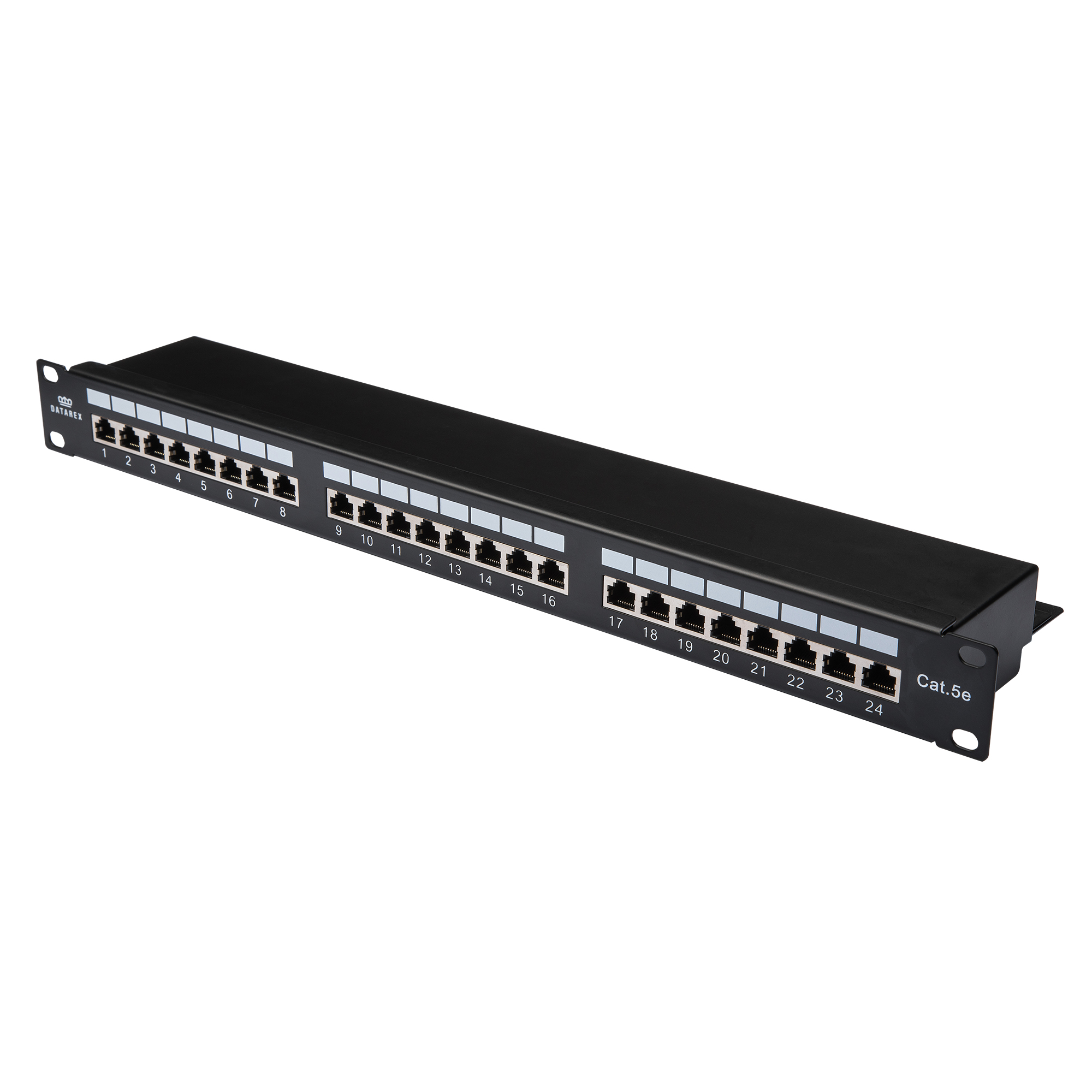 

Патч-панель 19" 1U, порты: 24 x RJ-45 кат. 5e, экранированная, органайзер, черный, Datarex (DR-4101)