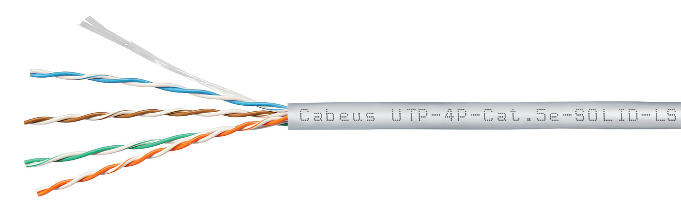 

Витая пара UTP кат.5e, 4 пары, CU, 0.5 мм, 305м., внутренний, одножильный, LSZH, серый, Cabeus (UTP-4P-Cat.5e-SOLID-LSZH-GY)
