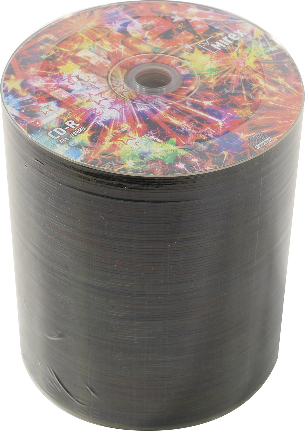 Диск Mirex CD-R, 700Mb, 48x, термопленка, 100 шт, Printable (053803)