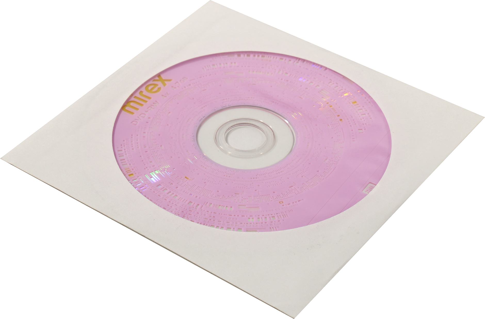Диск Mirex DVD+RW, 4.7Gb, 4x, бумажный конверт, 1 шт, Printable (050444)
