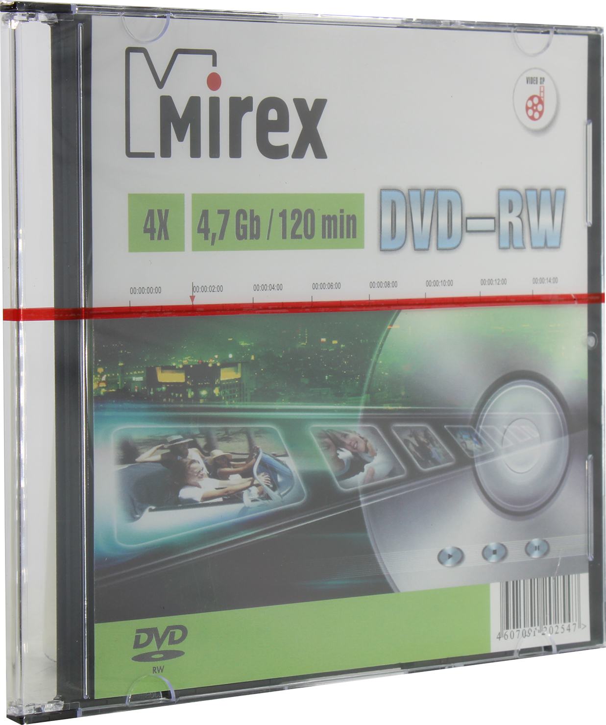 Диск Mirex DVD-RW, 4.7Gb, 4x, Jewel Case, 1 шт (202547)
