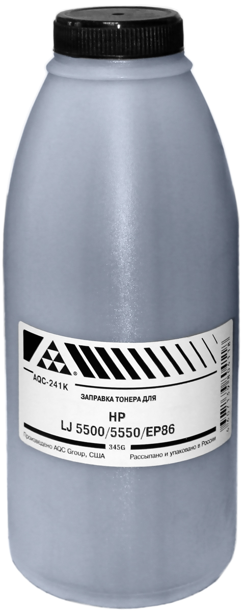 Тонер AQC AQC-241K, бутыль 345 г, черный, совместимый для LJ 5500/5550/EP86