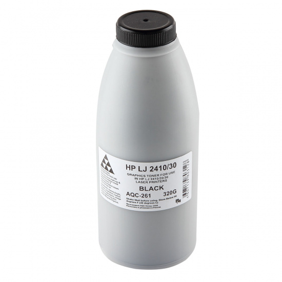 Тонер AQC AQC-261, бутыль 320 г, черный, совместимый для LJ 2410/20/30