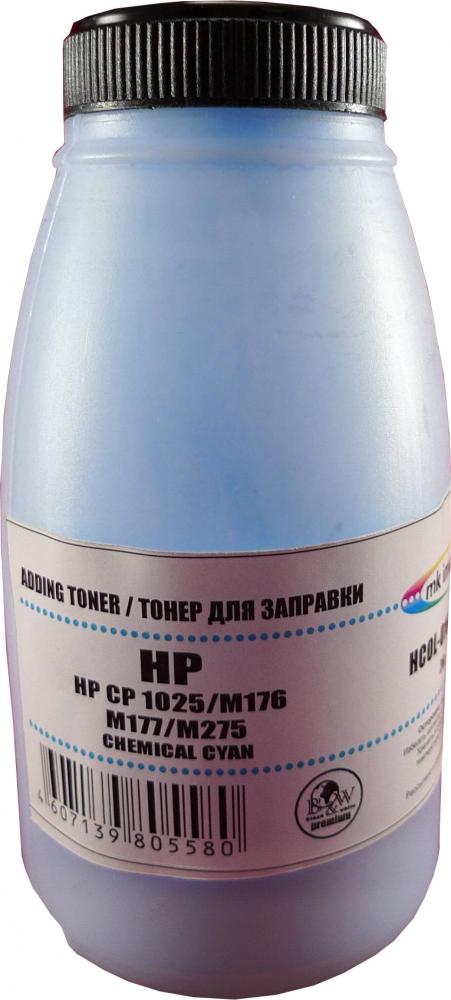 

Тонер B&W HCOL-016C-26, бутыль 26 г, голубой, совместимый для CP 1025/M176//M177/M275, Premium, HCOL-016C-26