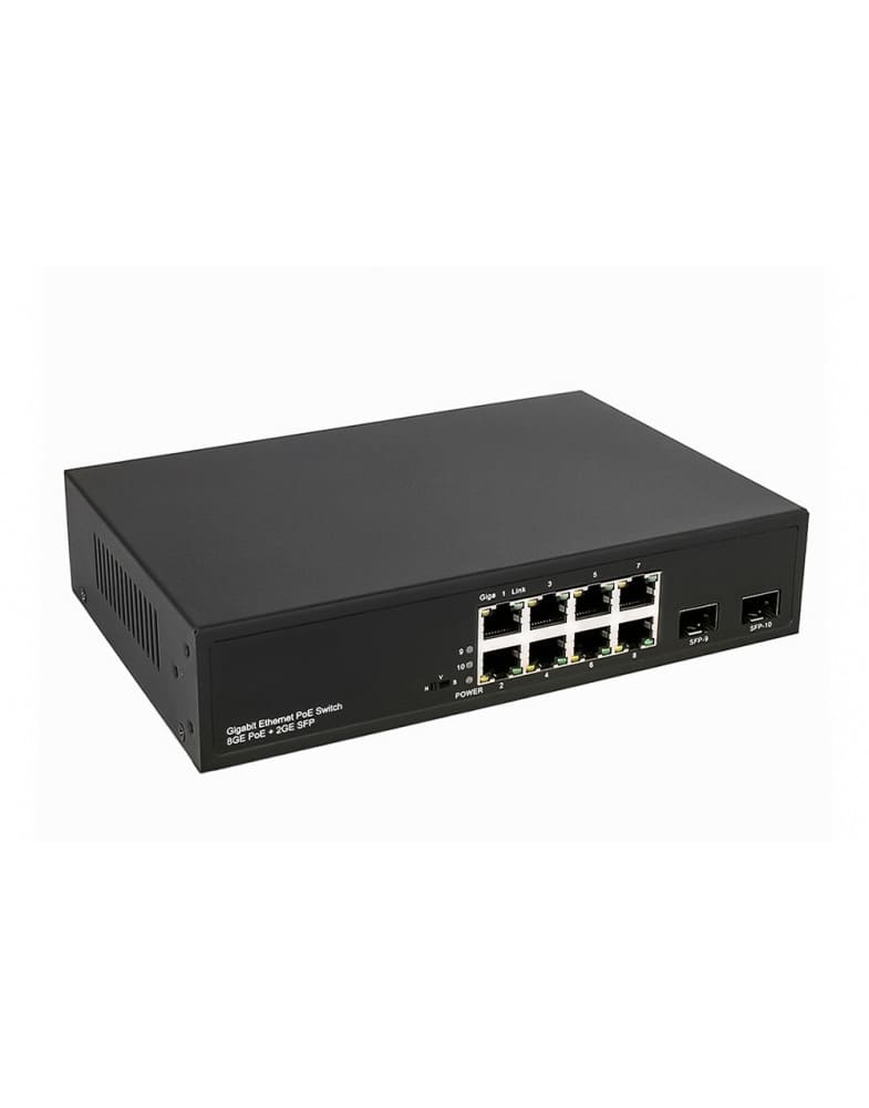 

Коммутатор NST NS-SW-8G2G-P, кол-во портов: 8x1 Гбит/с, кол-во SFP/uplink: SFP 2x1 Гбит/с, PoE: 8x30 Вт (макс. 150 Вт), NS-SW-8G2G-P