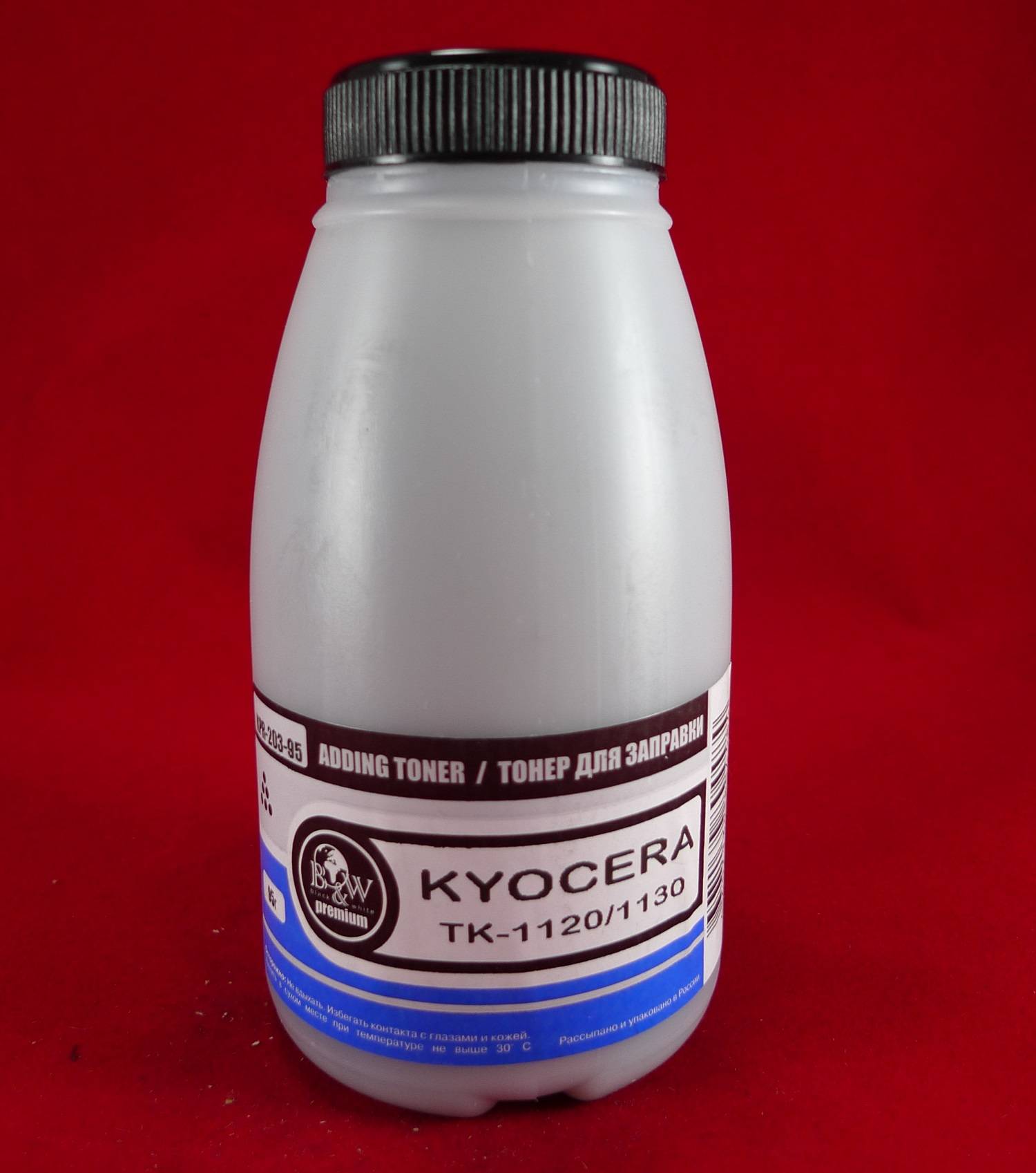 

Тонер B&W KPR-203-95, бутыль 95 г, черный, совместимый для Kyocera FS-1060DN/1025MFP/1125MFP, Premium, KPR-203-95
