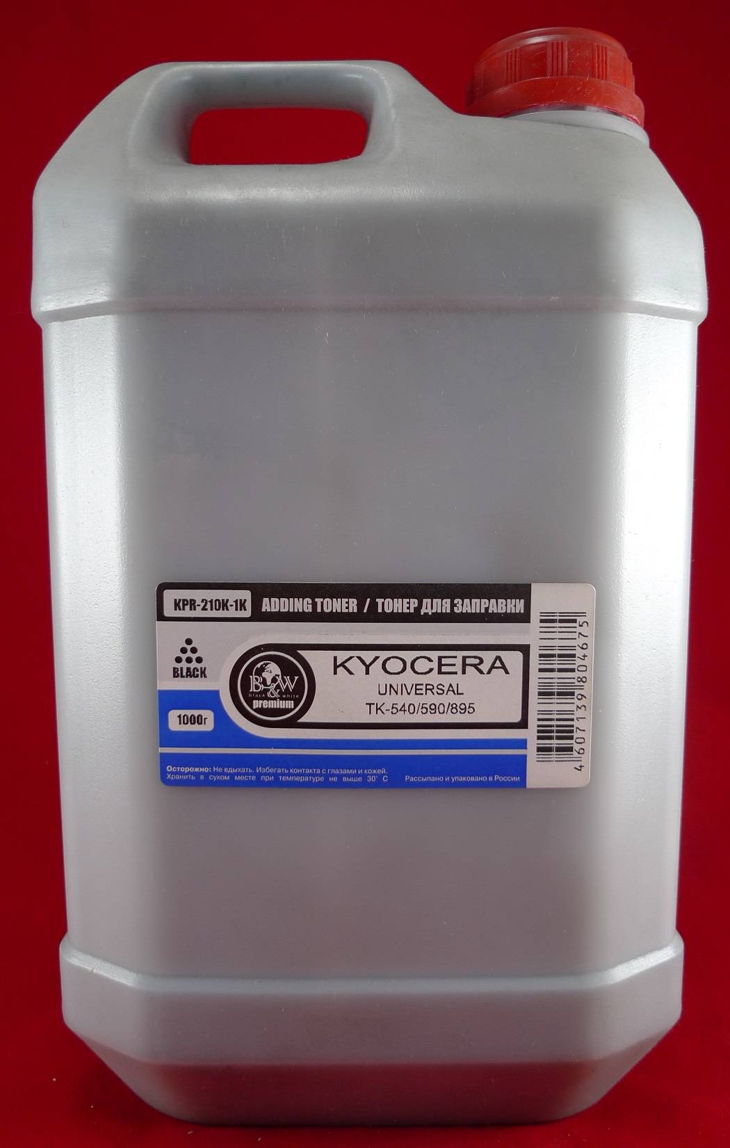

Тонер B&W KPR-210K-1K, канистра 1 кг, черный, совместимый для Kyocera Universal (TK-590/540/550/560/570/580/895), Premium, KPR-210K-1K