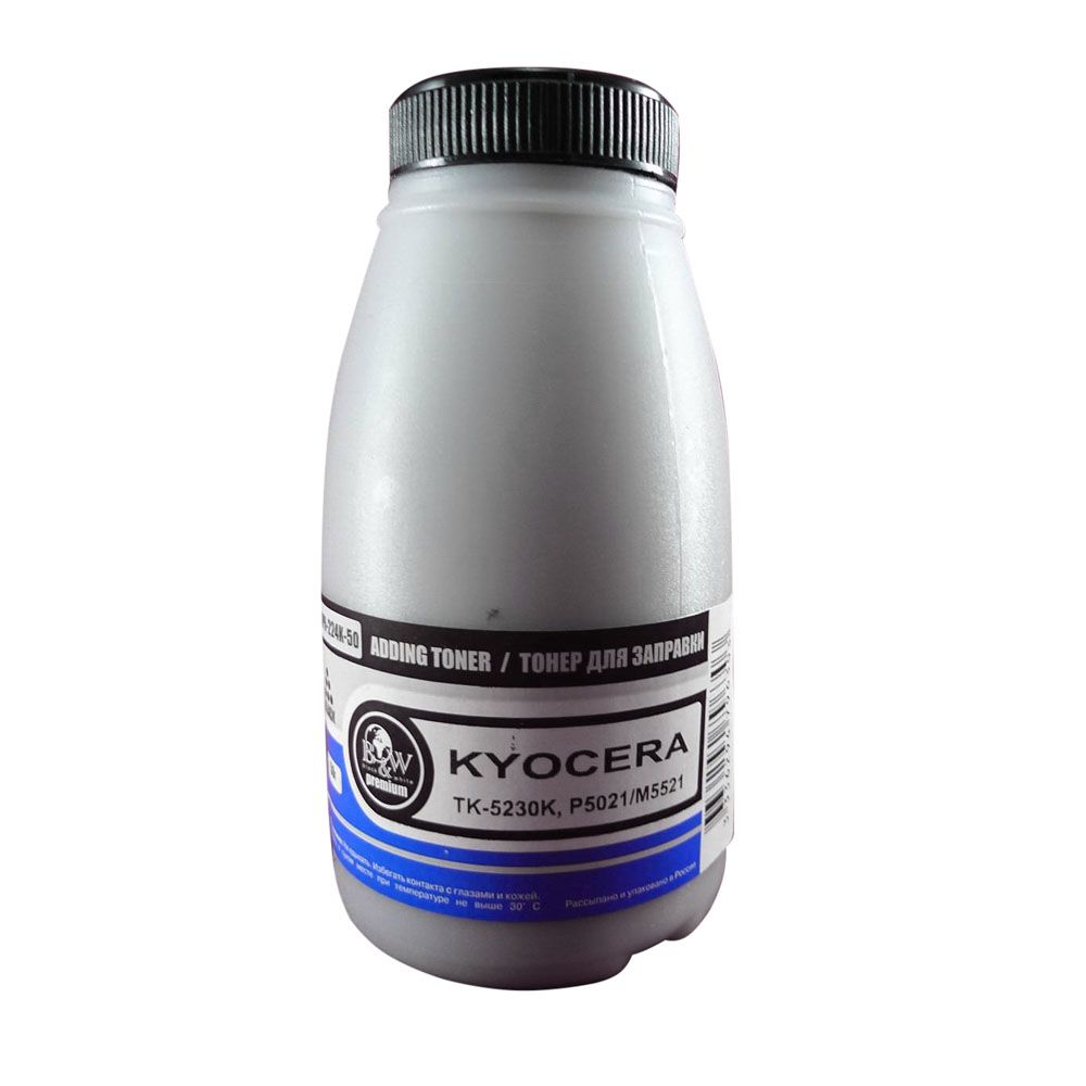 

Тонер B&W KPR-224C-50, бутыль 50 г, голубой, совместимый для Kyocera P5026/M5526, Premium, KPR-224C-50