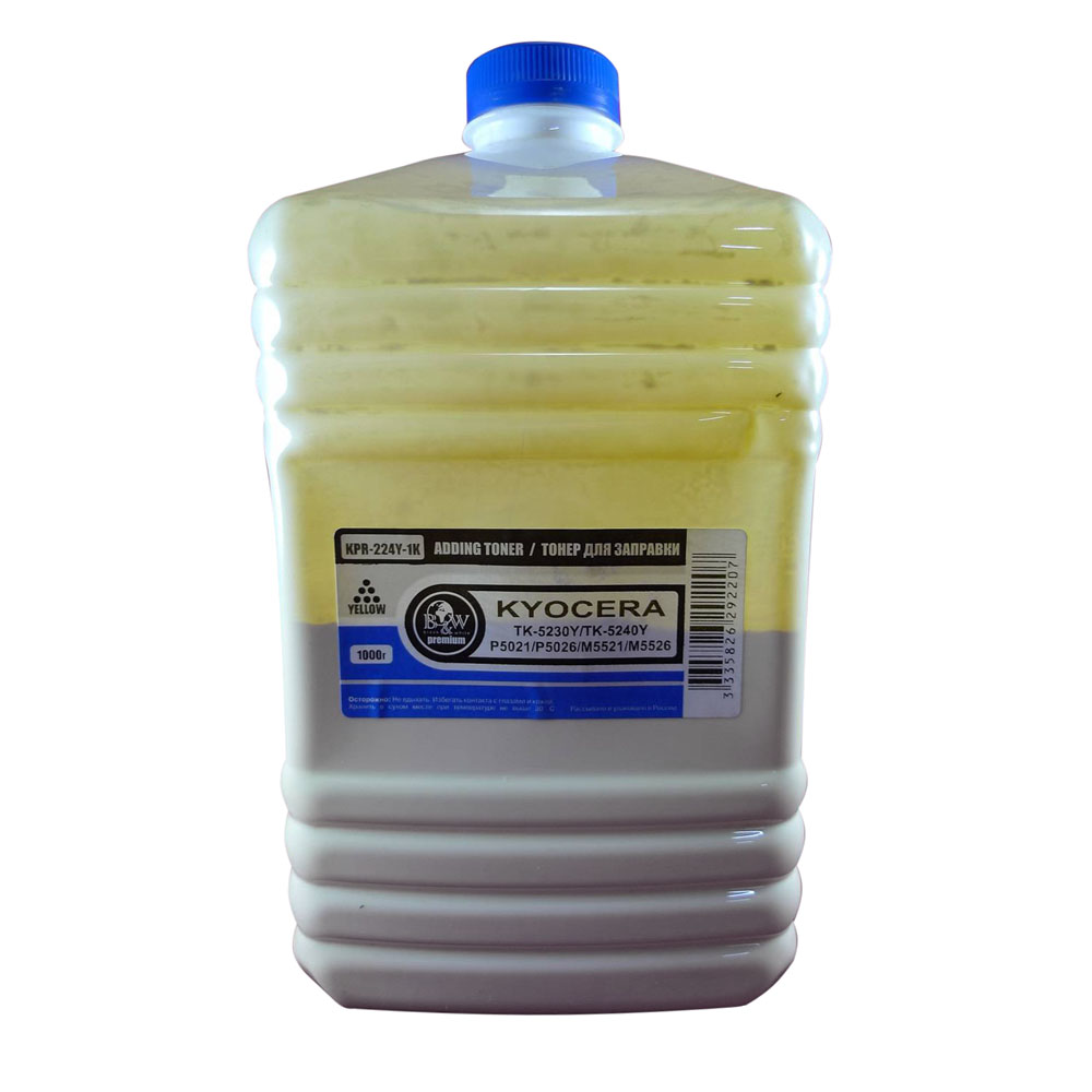 

Тонер B&W KPR-224Y-1K, канистра 1 кг, желтый, совместимый для Kyocera, Premium, KPR-224Y-1K