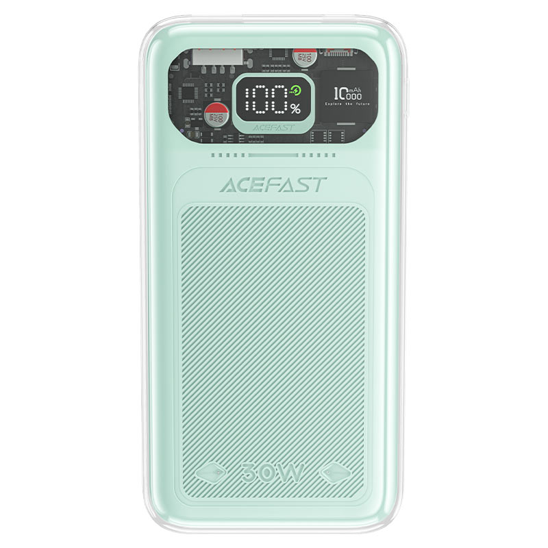 

Портативный аккумулятор (Powerbank) Acefast M1-10000, 10 А·ч, 1xUSB, 5А, Type-C, QC, PD, зеленый (6974316282013), M1-10000