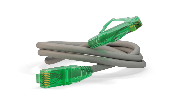 Патч-корд Hyperline UTP, кат.6a, 2 м, RJ45-RJ45, серый