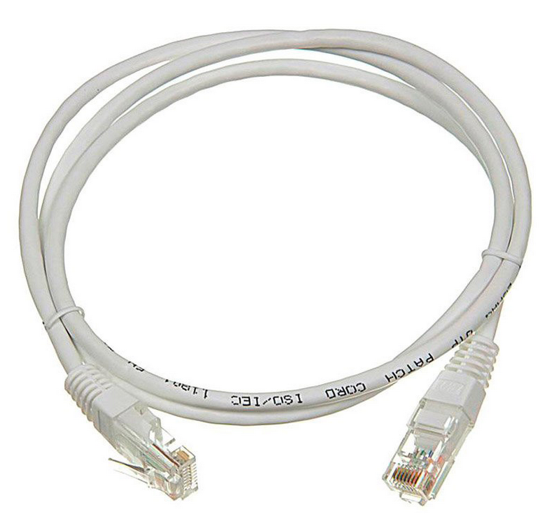 Патч-корд UTP кат.6 7м, RJ45-RJ45, белый, LSZH, AMP (NPC06UZDB-WT007M)