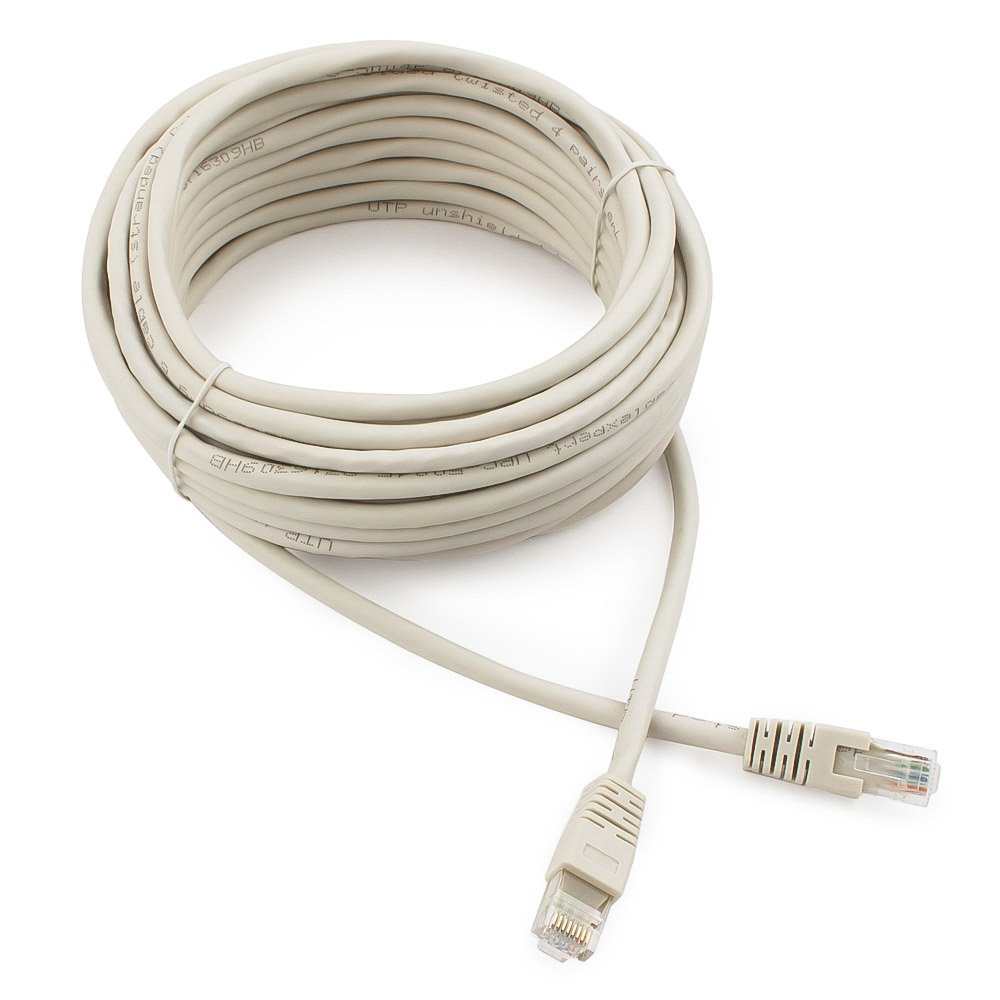 

Патч-корд UTP кат.6 10м, RJ45-RJ45, серый, Cablexpert (PP6U-10M), PP6U-10M