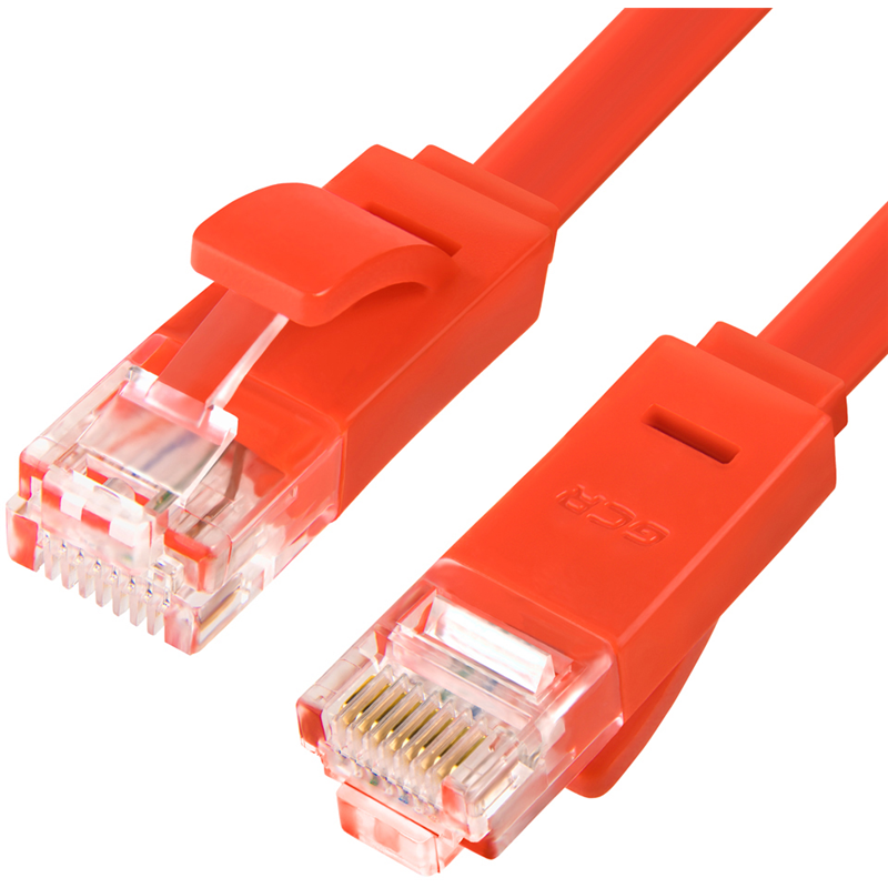 

Патч-корд UTP кат.6, 10 м, RJ45-RJ45, красный, плоский, Greenconnect (GCR) GCR-LNC624-10.0m, GCR-LNC624-10.0m