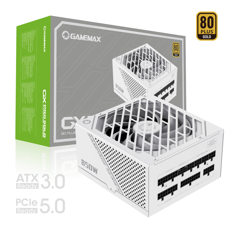 

Блок питания 850 Вт ATX GameMax GX-850 PRO WT, 135 мм, 80 Plus Gold, Retail, GX-850 PRO WT
