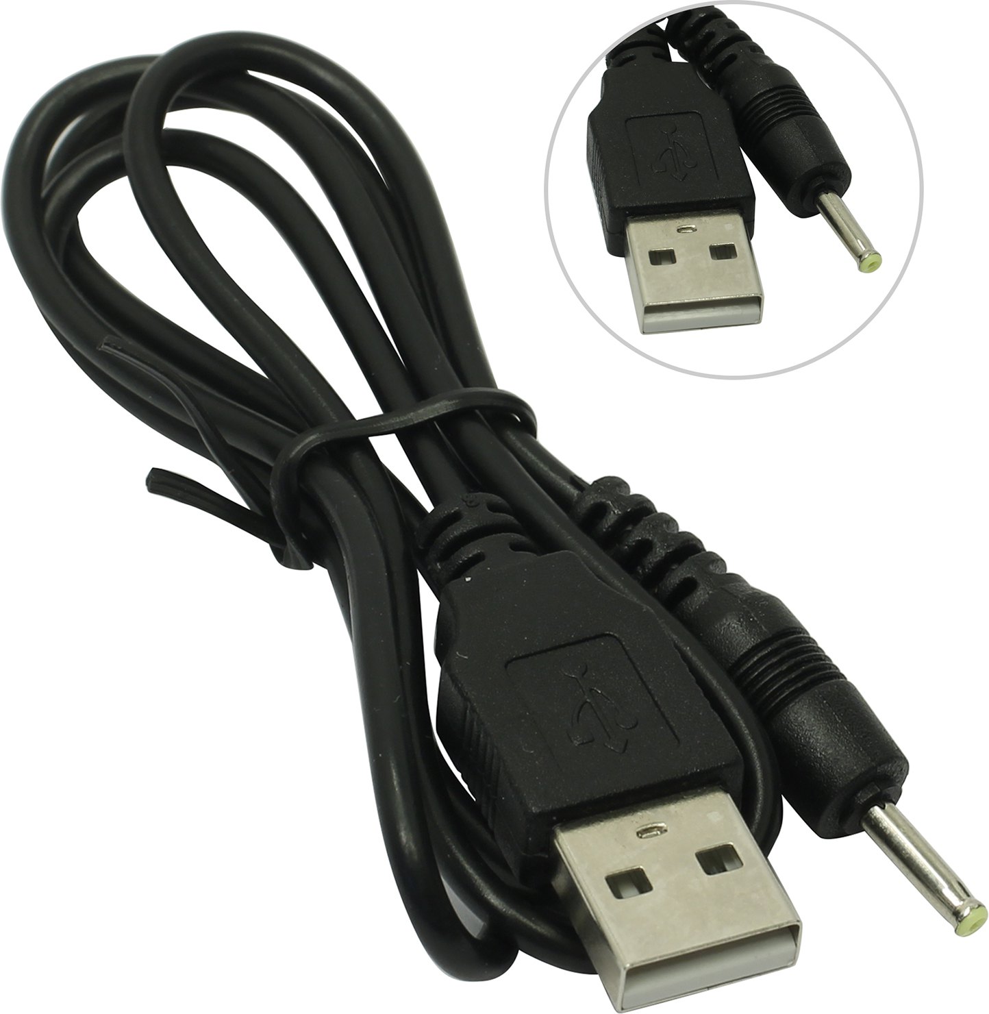 Кабель USB 2.0(Am)-DC 2.5mm, черный, B&P N70S (N70S N12 USB2.0 to DC2.5mm)