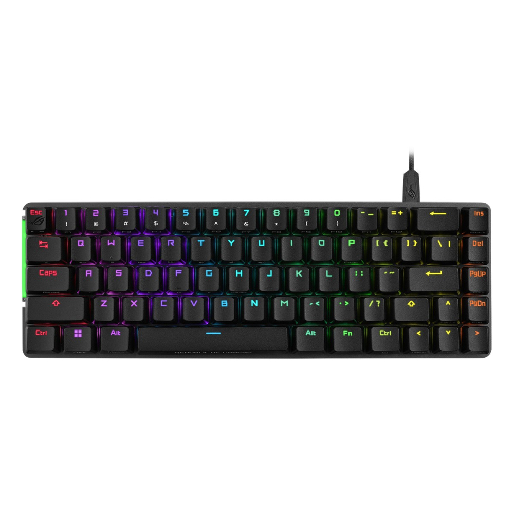 

Клавиатура проводная ASUS M602 FALCHION ACE, механическая, ROG NX RED, подсветка, USB, черный (90MP0346-BKRA00), M602 FALCHION ACE