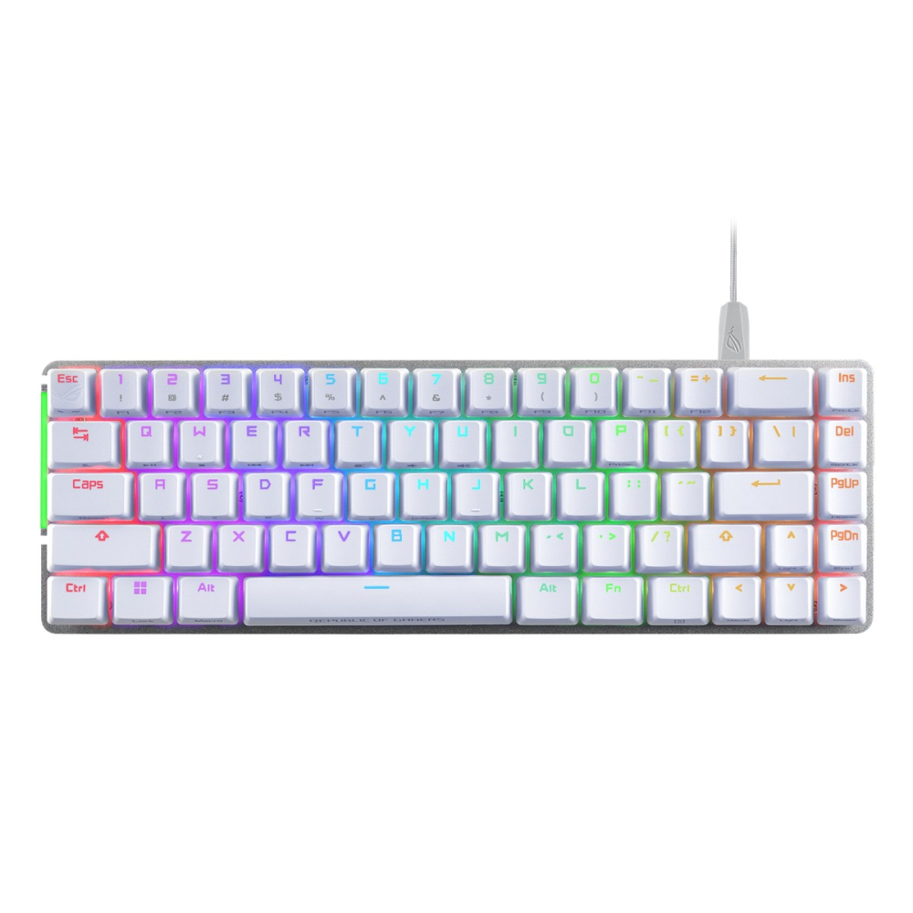 

Клавиатура проводная ASUS M602 FALCHION ACE, механическая, ROG NX RED, подсветка, USB, белый (90MP0346-BKRA10), M602 FALCHION ACE