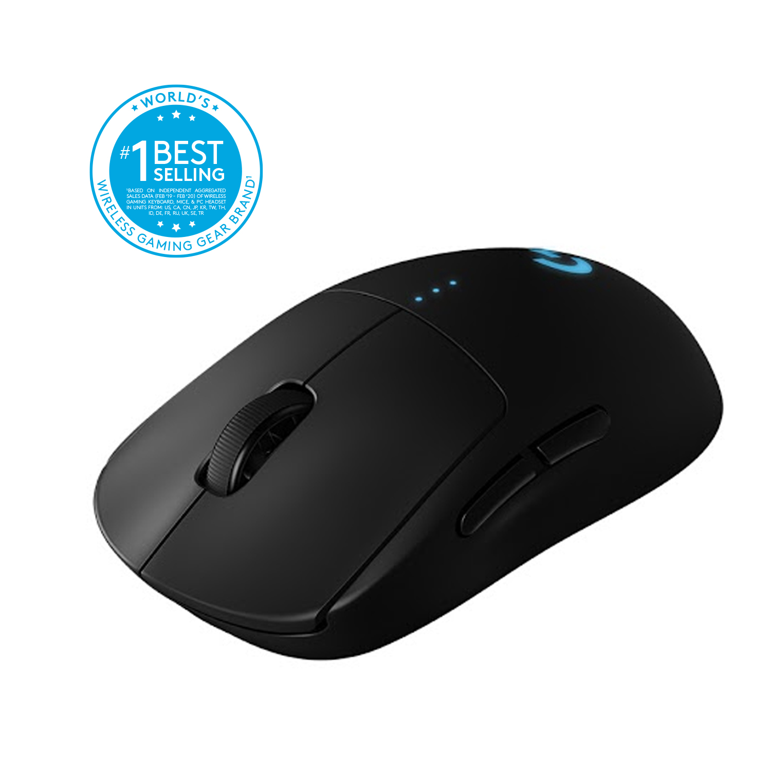 

Мышь беспроводная/проводная Logitech G PRO, 25600dpi, оптическая светодиодная, USB/Радиоканал, черный (910-005276), G PRO