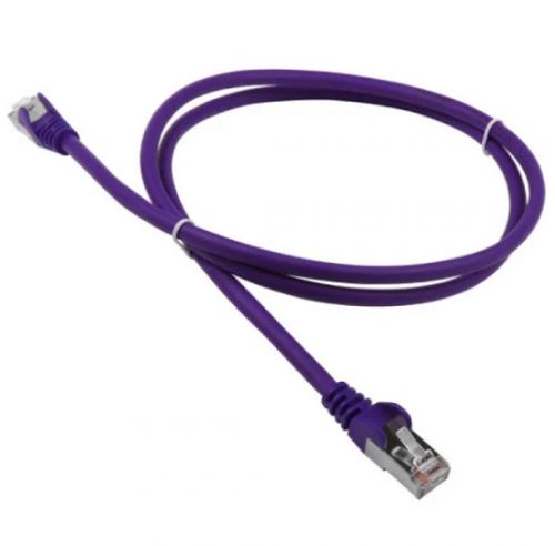 Патч-корд FTP кат.5e, 1 м, RJ45-RJ45, фиолетовый, LSZH, экранированный, Lanmaster (LAN-PC45/S5E-1.0-VI) LAN-PC45/S5E-1.0-VI - фото 1