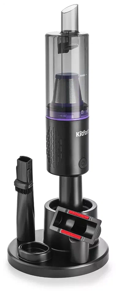 

Ручной пылесос Kitfort КТ-5128, 400 Вт, питание от аккумулятора, черный (КТ-5128), КТ-5128