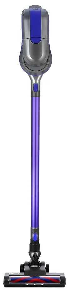 Вертикальный пылесос Kitfort КТ-5103, питание от аккумулятора, серый/фиолетовый (КТ-5103), цвет серый/фиолетовый