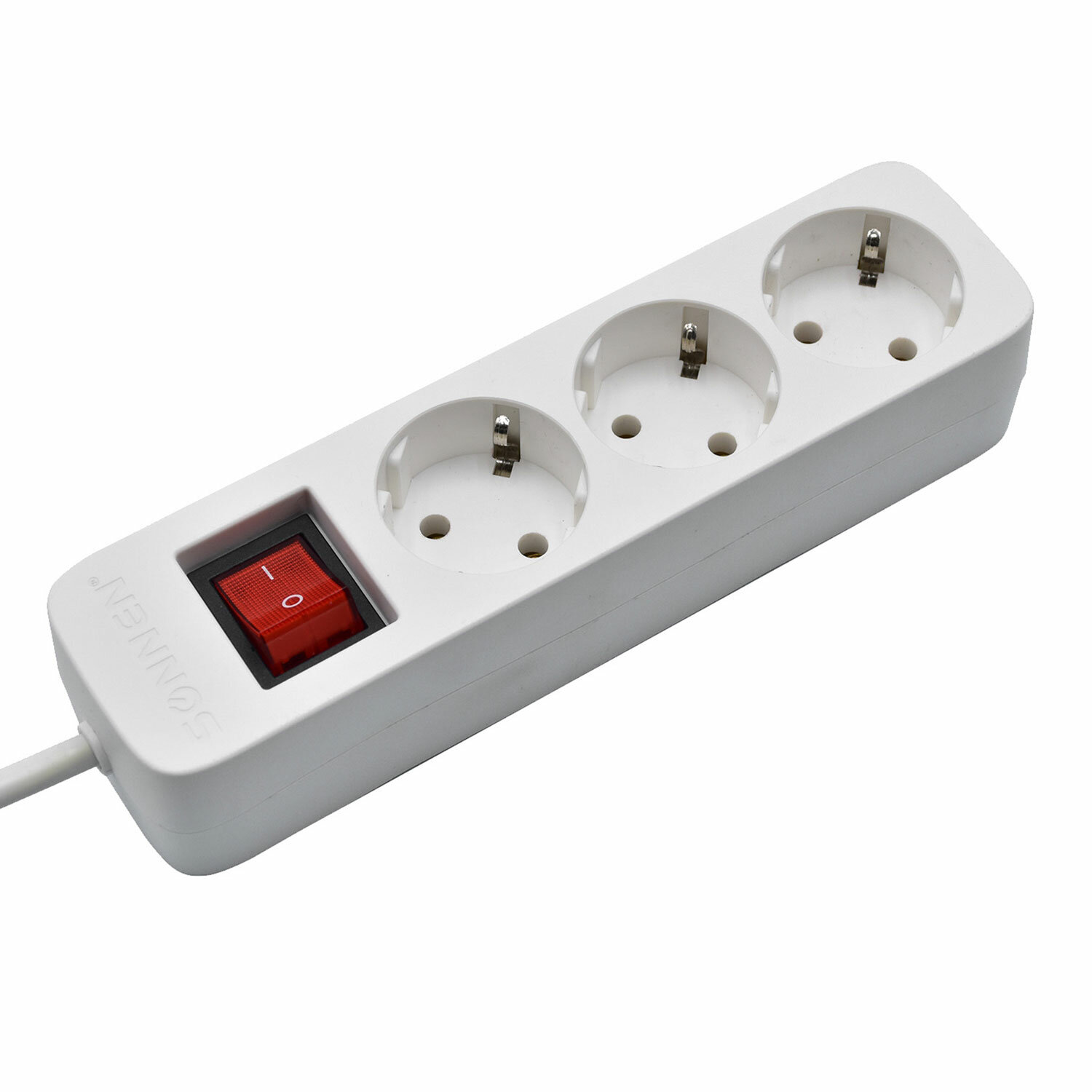 

Сетевой фильтр SONNEN PSW-183, 3-розетки, 1.8 м, белый, PSW-183