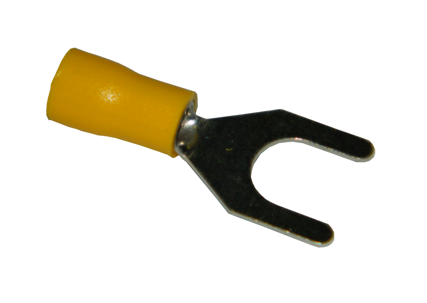 Наконечник НВИ вилочный, 4 мм²/6 мм², под опрессовку, изолированный, желтый, 100 шт., Netko Optima (SVS 5,5-8)