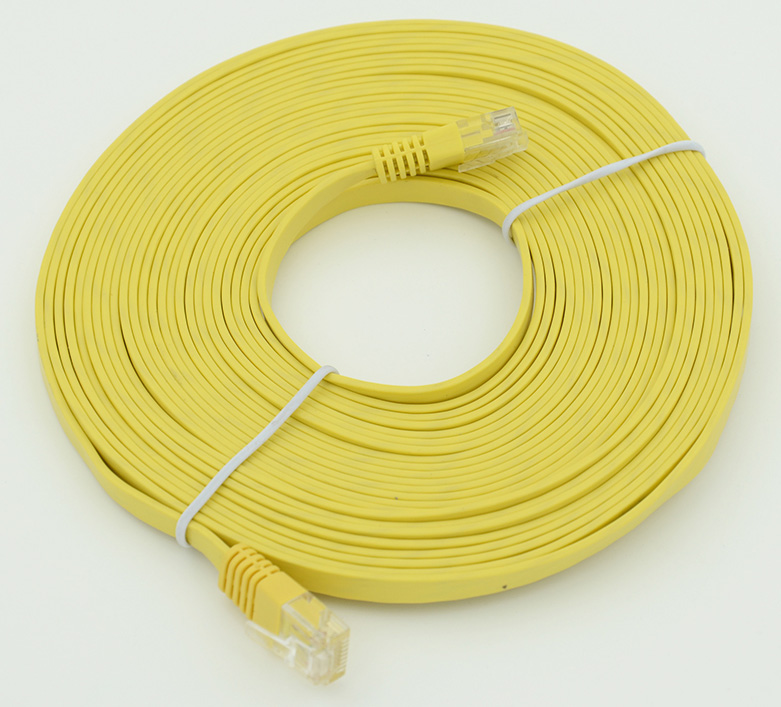 

Патч-корд UTP кат.5e, 7.5 м, RJ45-RJ45, желтый, плоский, Behpex (576316)
