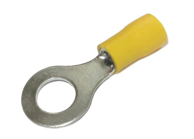 Наконечник НКИ кольцевой, 4 мм²/6 мм², под опрессовку, изолированный, желтый, 100 шт., Netko Optima (RVL 5,5-10)