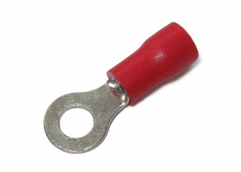Наконечник НКИ кольцевой, 0.5 мм²/1.5 мм², под опрессовку, изолированный, красный, 100 шт., Netko Optima (RV 1,25-3 )
