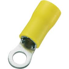 Наконечник НКИ кольцевой, 4 мм²/6 мм², под опрессовку, изолированный, желтый, 100 шт., Netko Optima (RV 5,5-5)